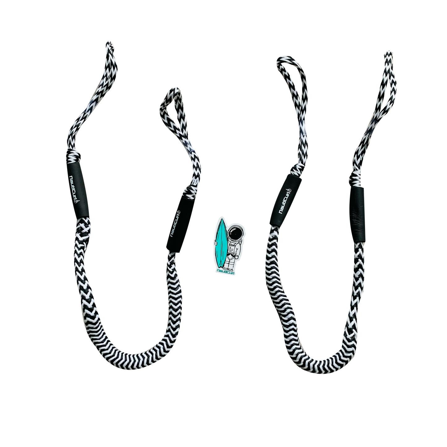 NautiCurl Bungee Boat Ropes - Shock Absorbing (2 Ropes)