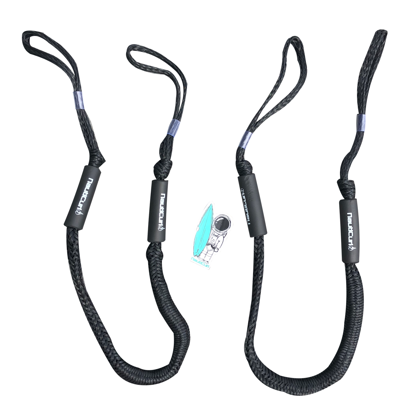 NautiCurl Bungee Boat Ropes - Shock Absorbing (2 Ropes)