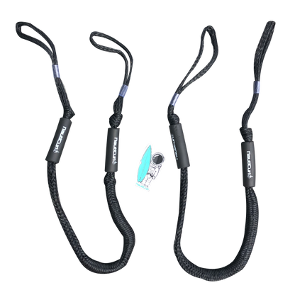 NautiCurl Bungee Boat Ropes - Shock Absorbing (2 Ropes)