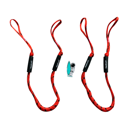 NautiCurl Bungee Boat Ropes - Shock Absorbing (2 Ropes)